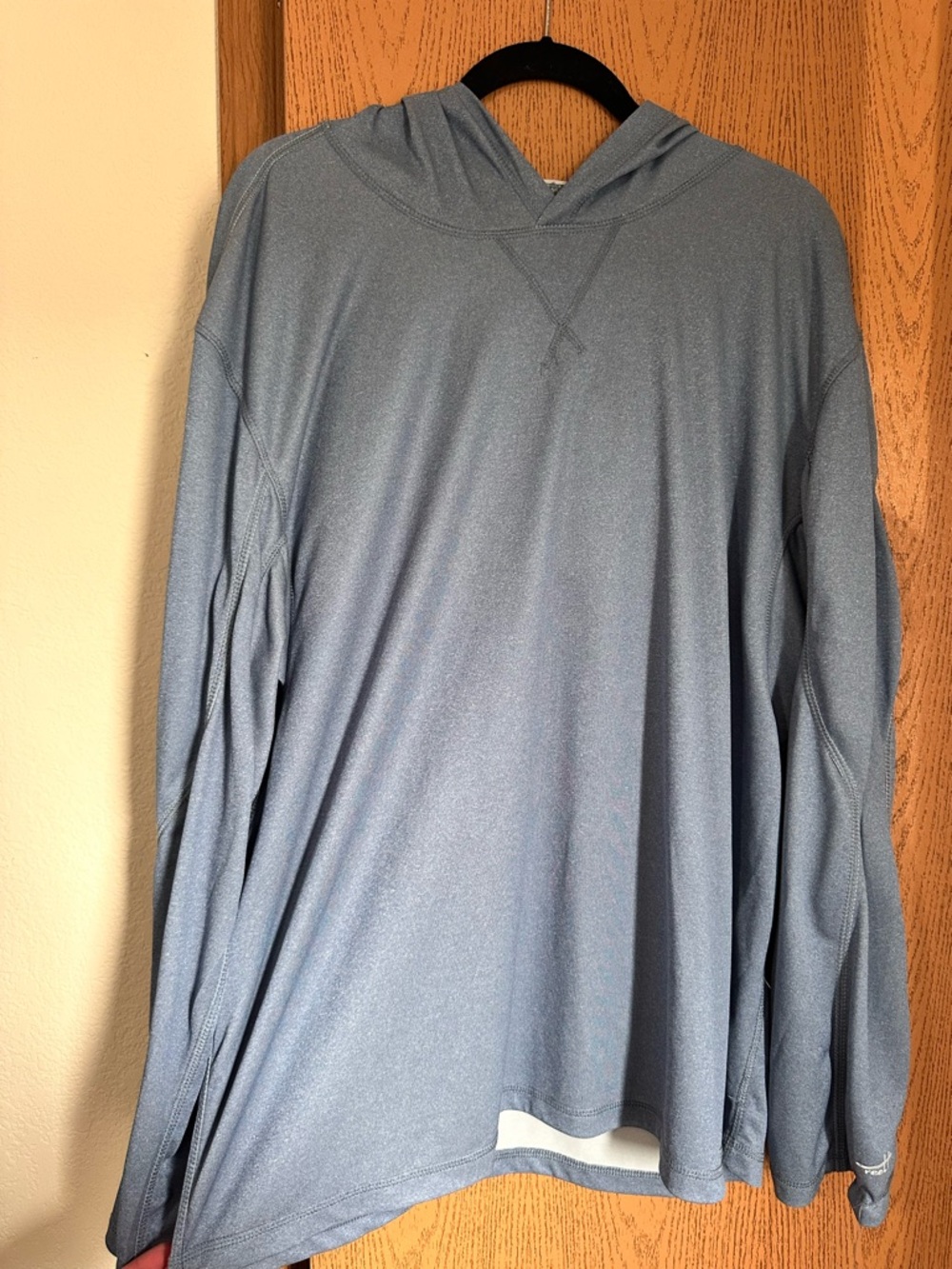 Men's Hooded Long-Sleeve Performance Shirt - Blue